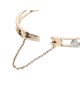 Vintage Diamond XO Hinged Bangle Bracelet in White and Yellow Gold